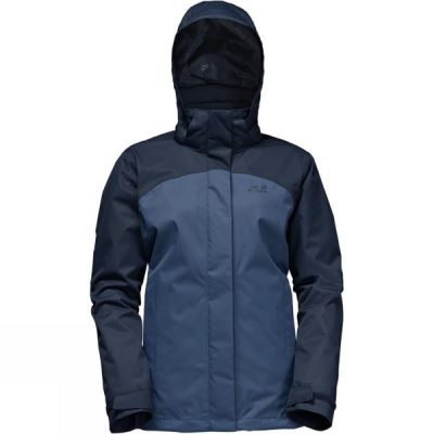 Chaquetas Jack Wolfskin Echo Bay 3-in-1 Mujer Azul Marino - Chile FPD621093